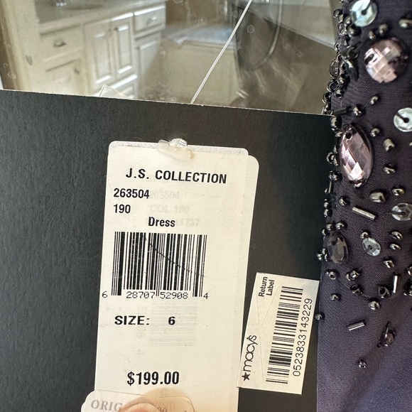 Formal party dress wedding long gown fittedpurple size 6 embellished halter neck - Picture 12 of 14